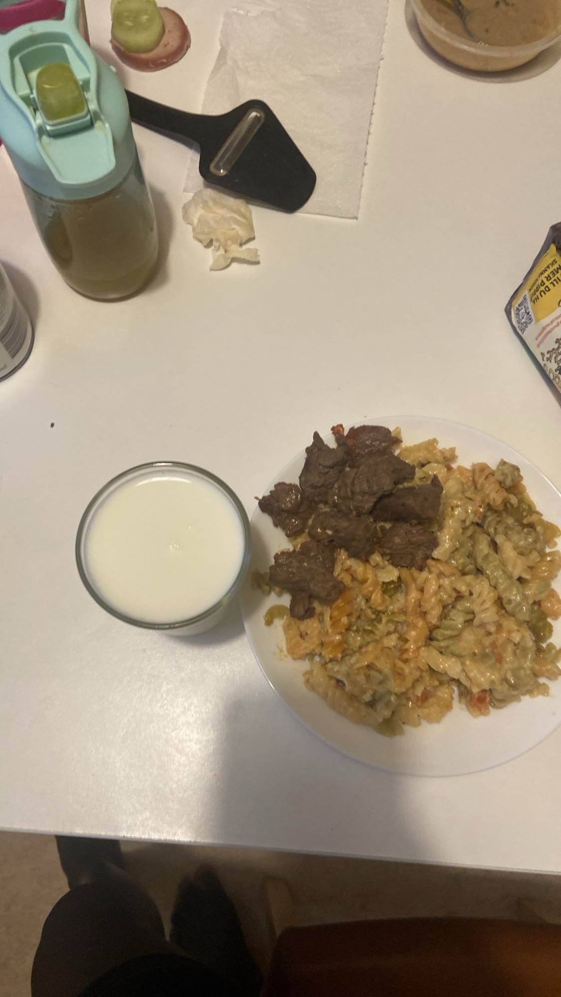 Beef Pasta with Milk