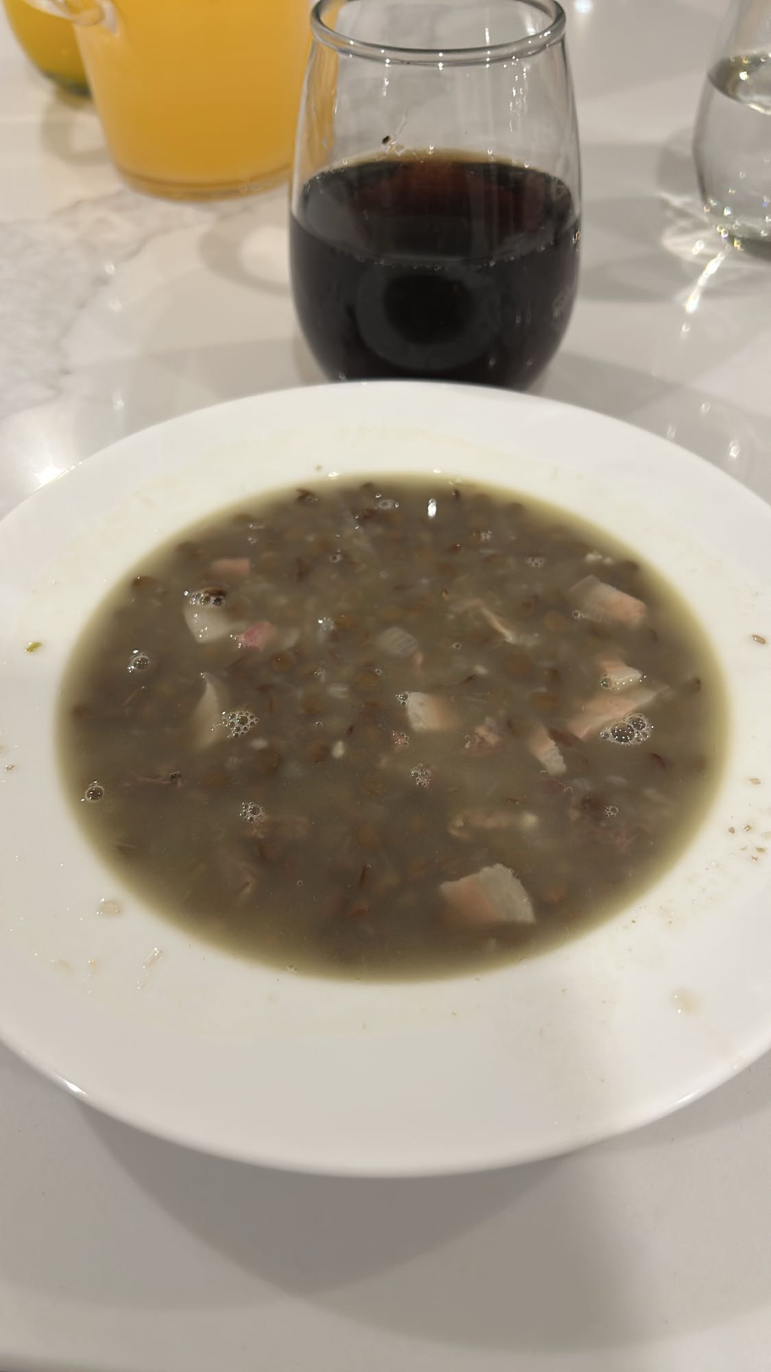 sopa de lentejas