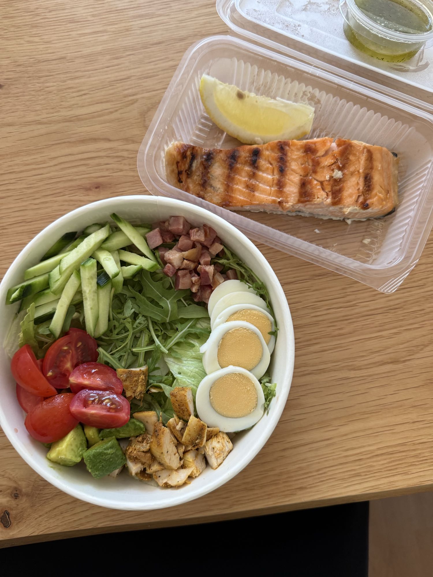 Salmon Chicken Egg Salad