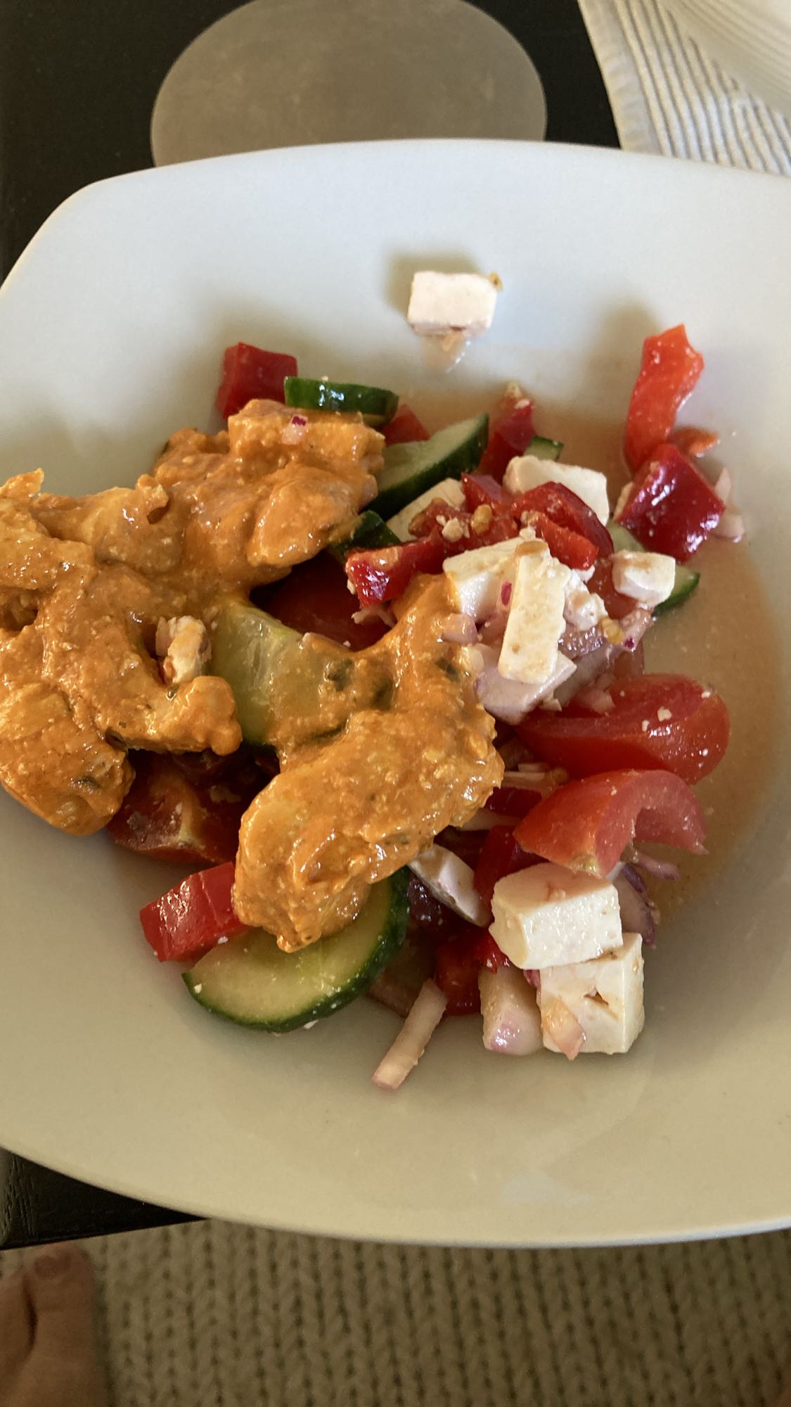 Kyckling med grekisk sallad