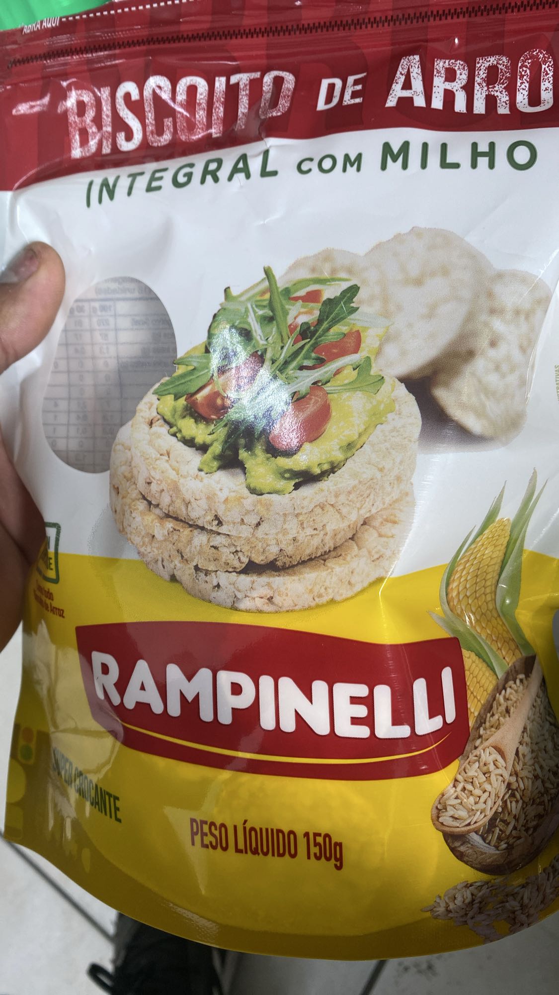 Biscoito arroz e milho