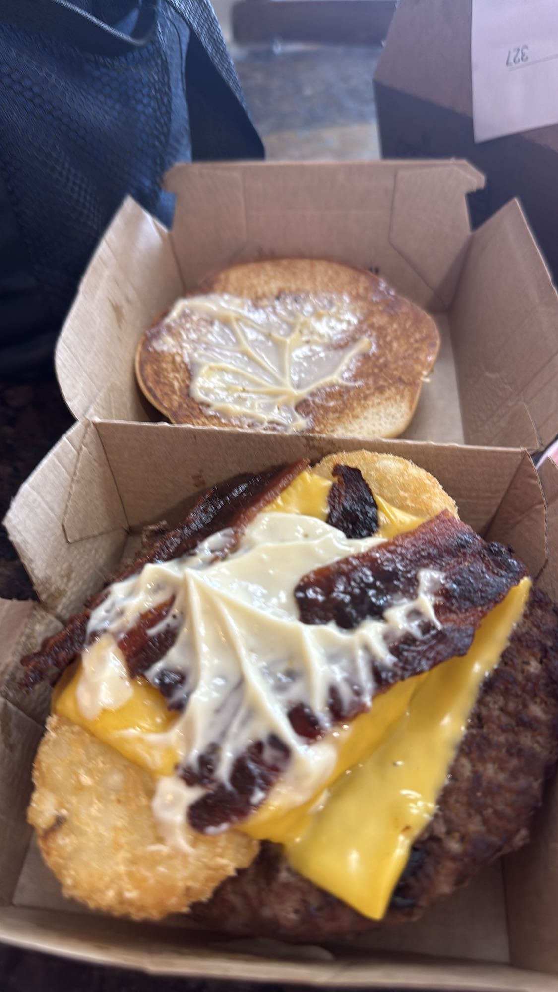 Burger déjeuner bacon