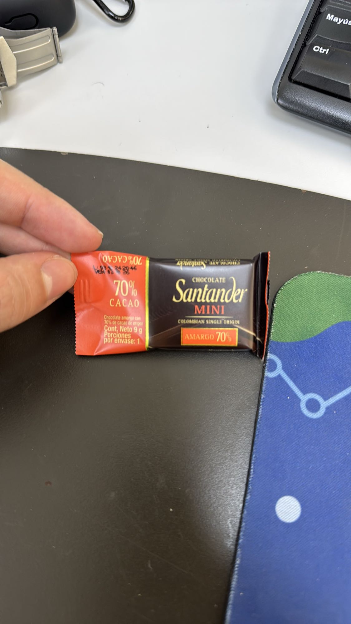 Santander 70% dark chocolate mini