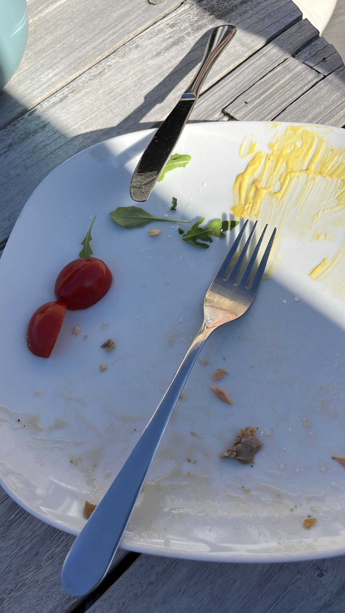 restjes salade bord