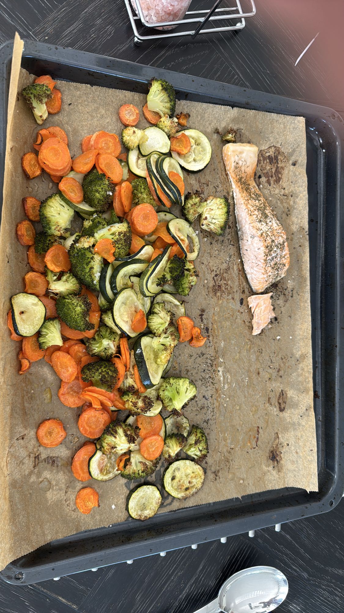 Zalm met geroosterde groenten