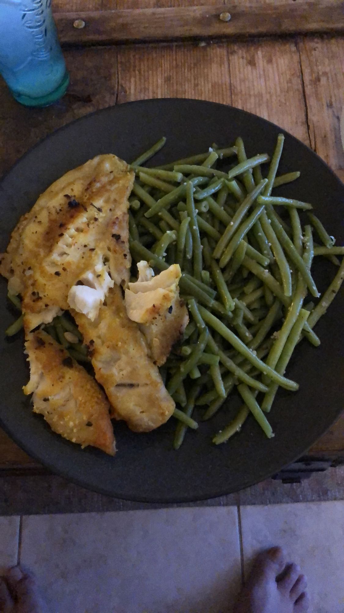 Poisson et haricots verts