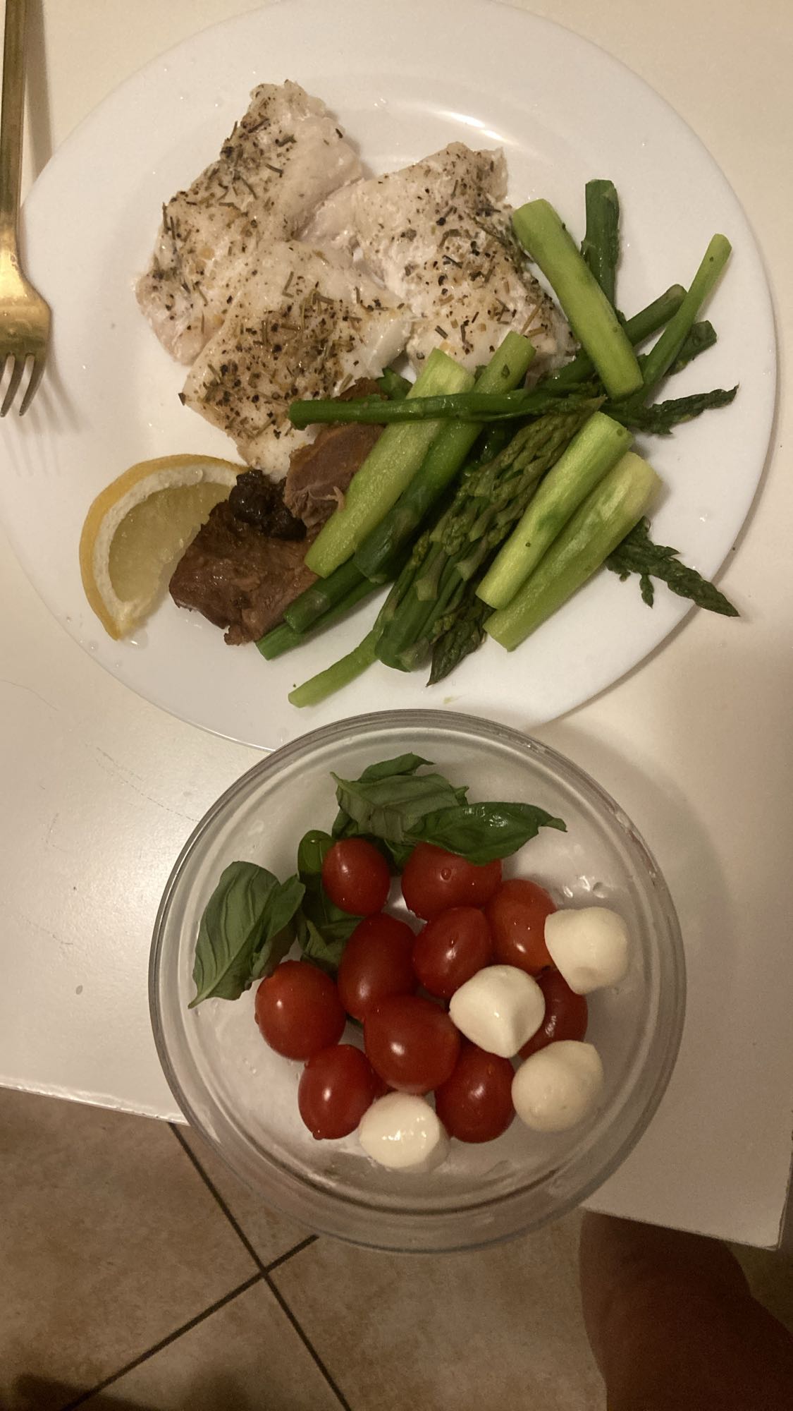 Fish and Caprese Plate