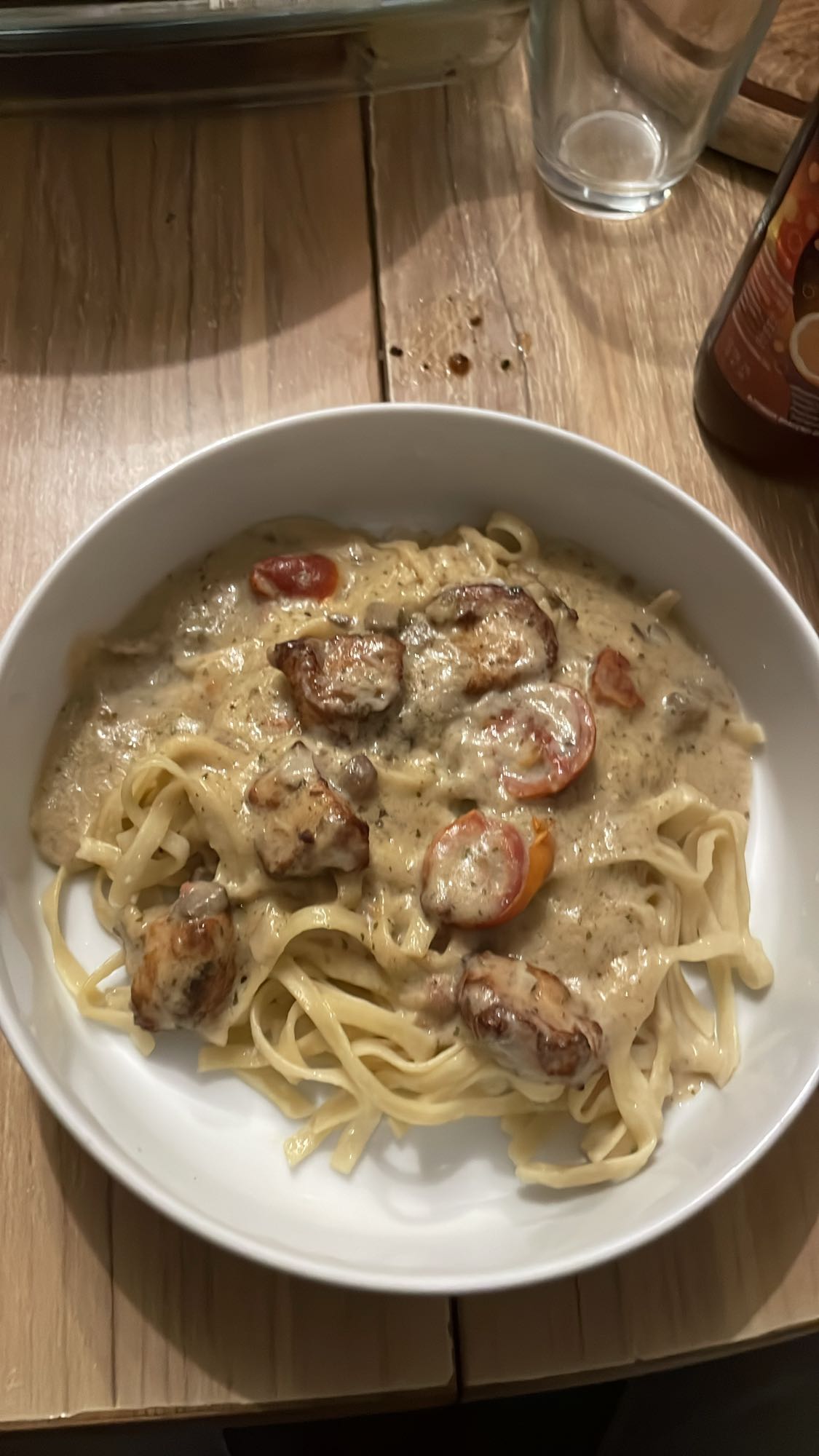 Kremalı Tavuklu Makarna