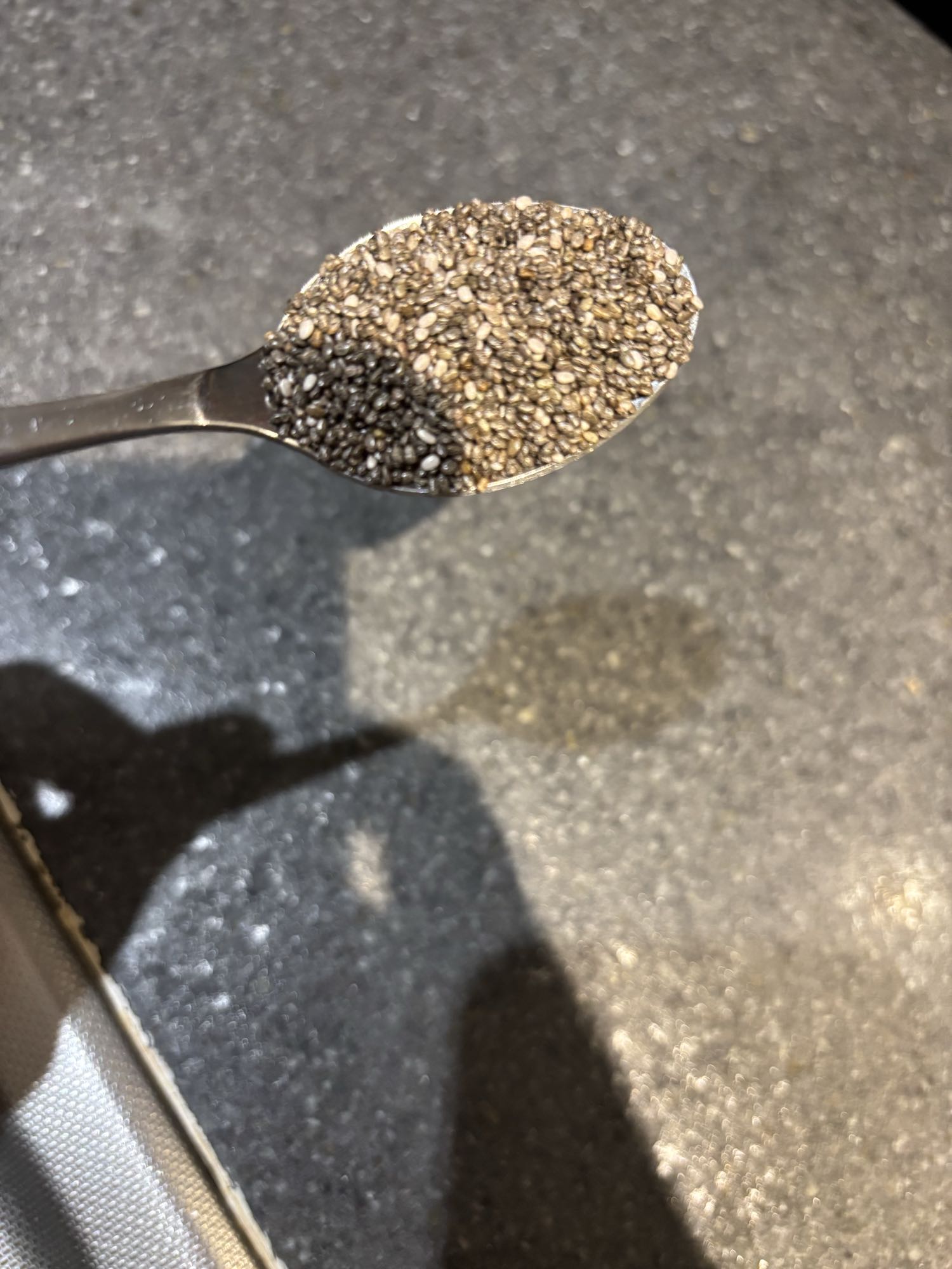 Cuillère de graines de chia