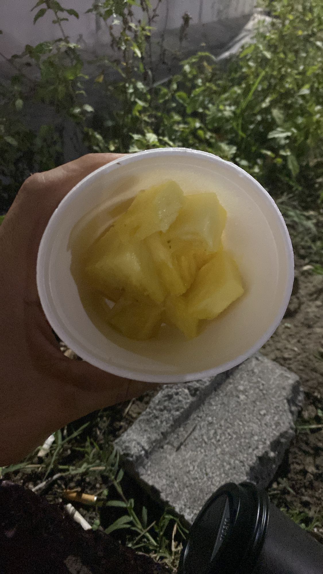 piña en vaso