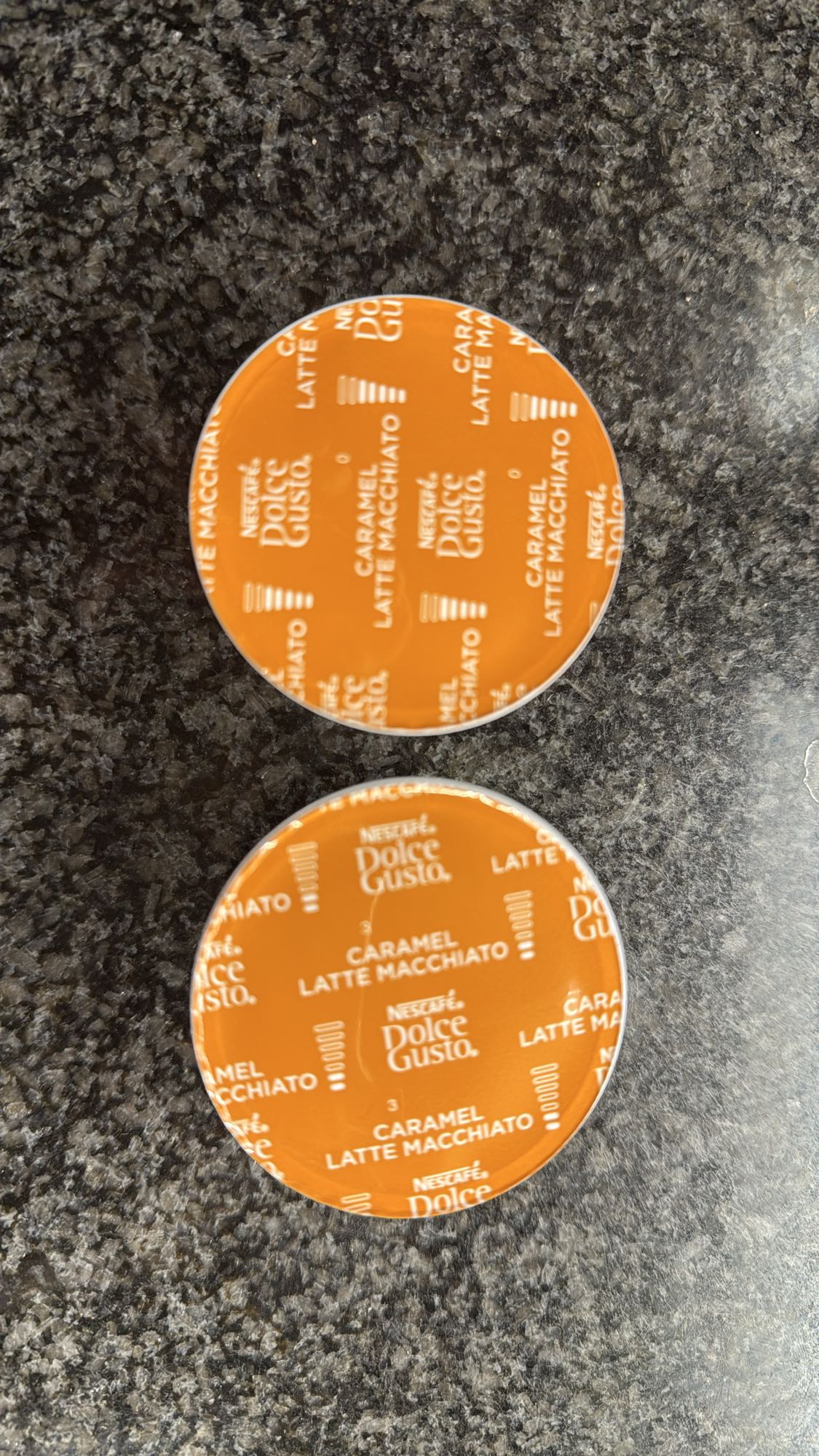 Caramel latte macchiato cups