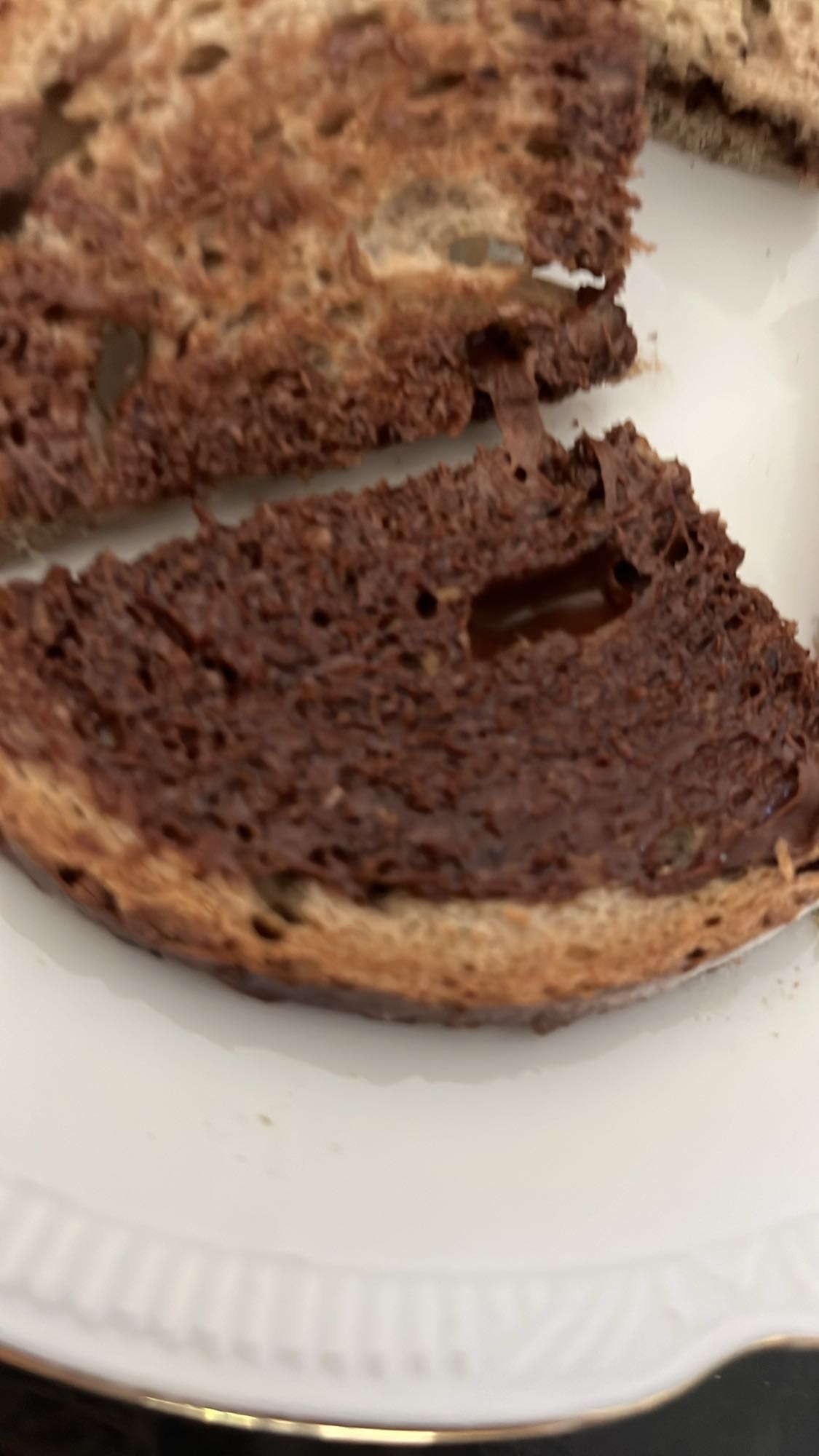 Toast met chocopasta
