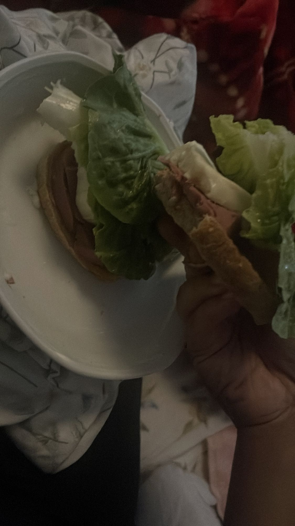 شطيرة لحم وخس