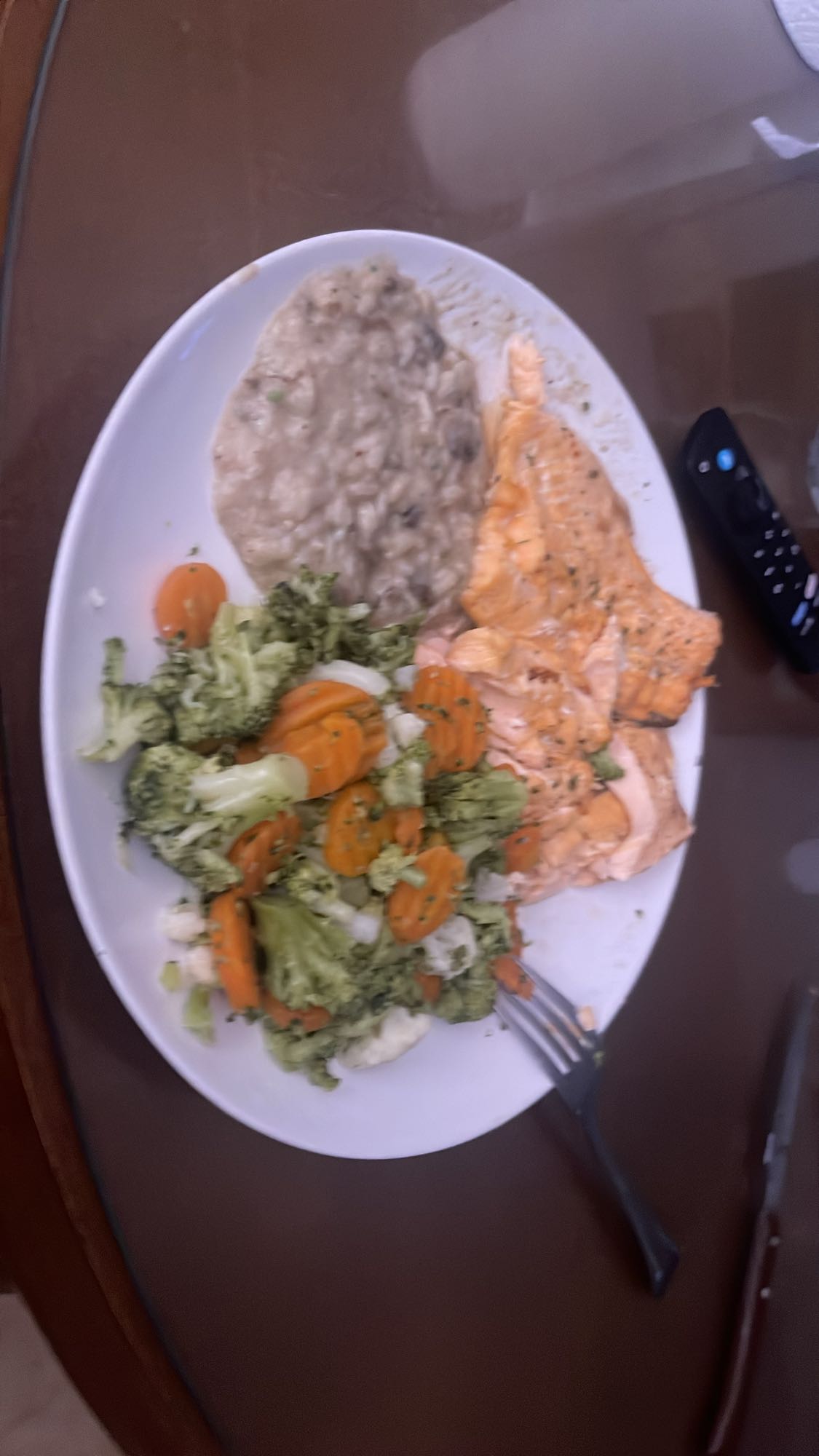 Salmón con vegetales