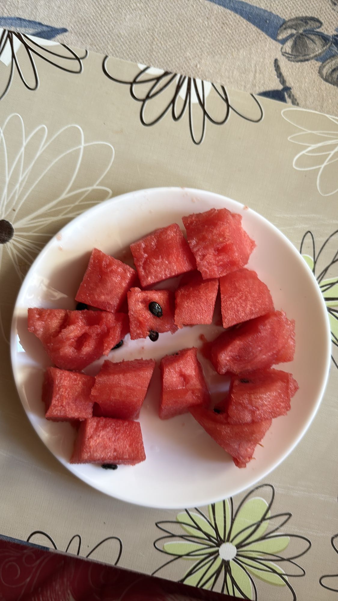 Cuburi de pepene roșu