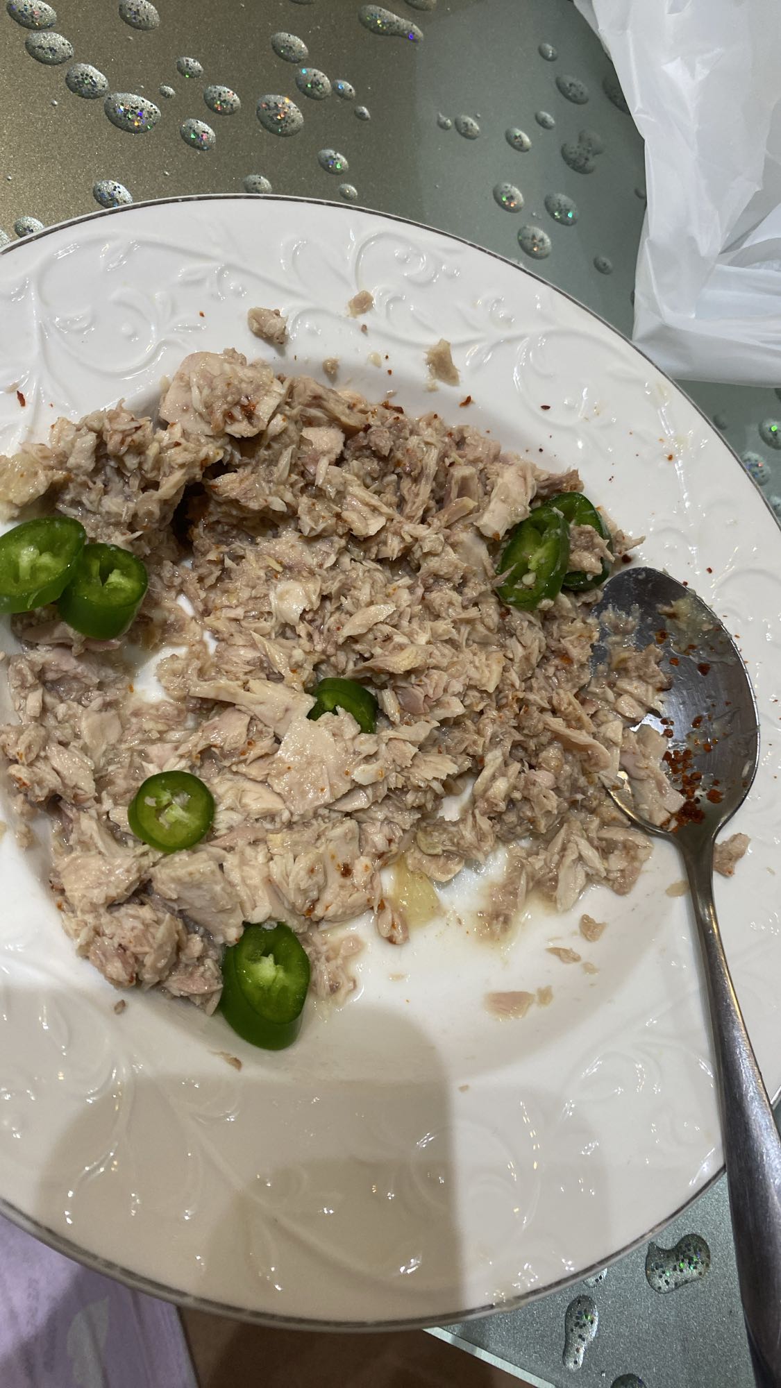 Tuna with green chili