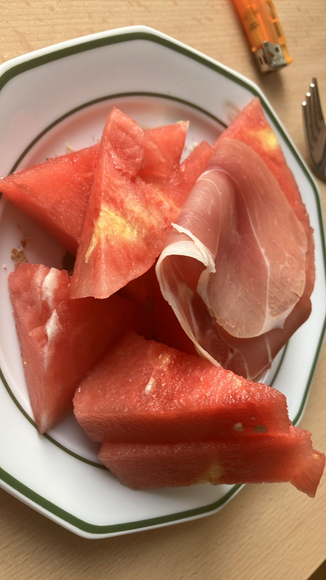 Melancia com presunto