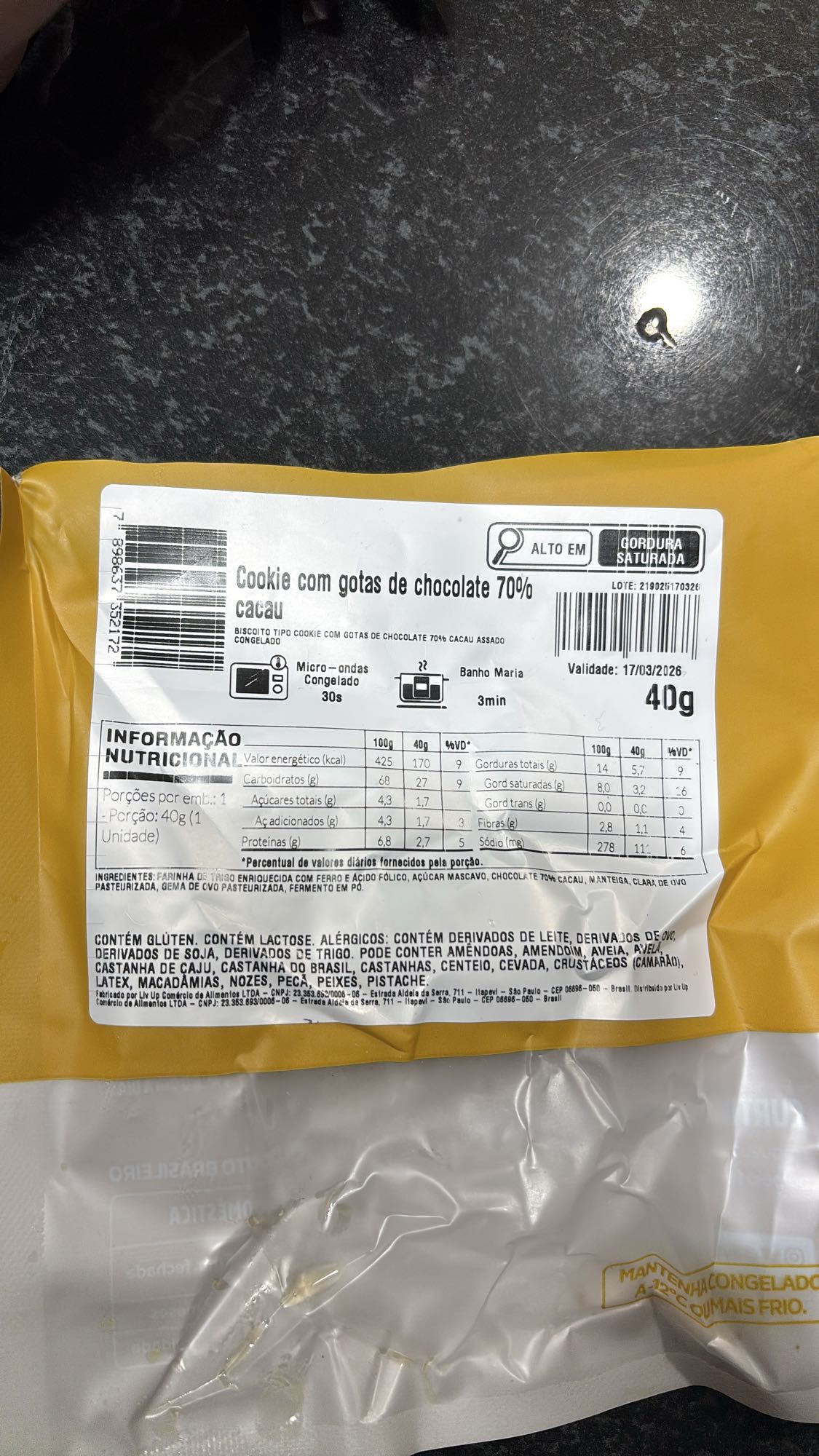 Cookie chocolate 70%