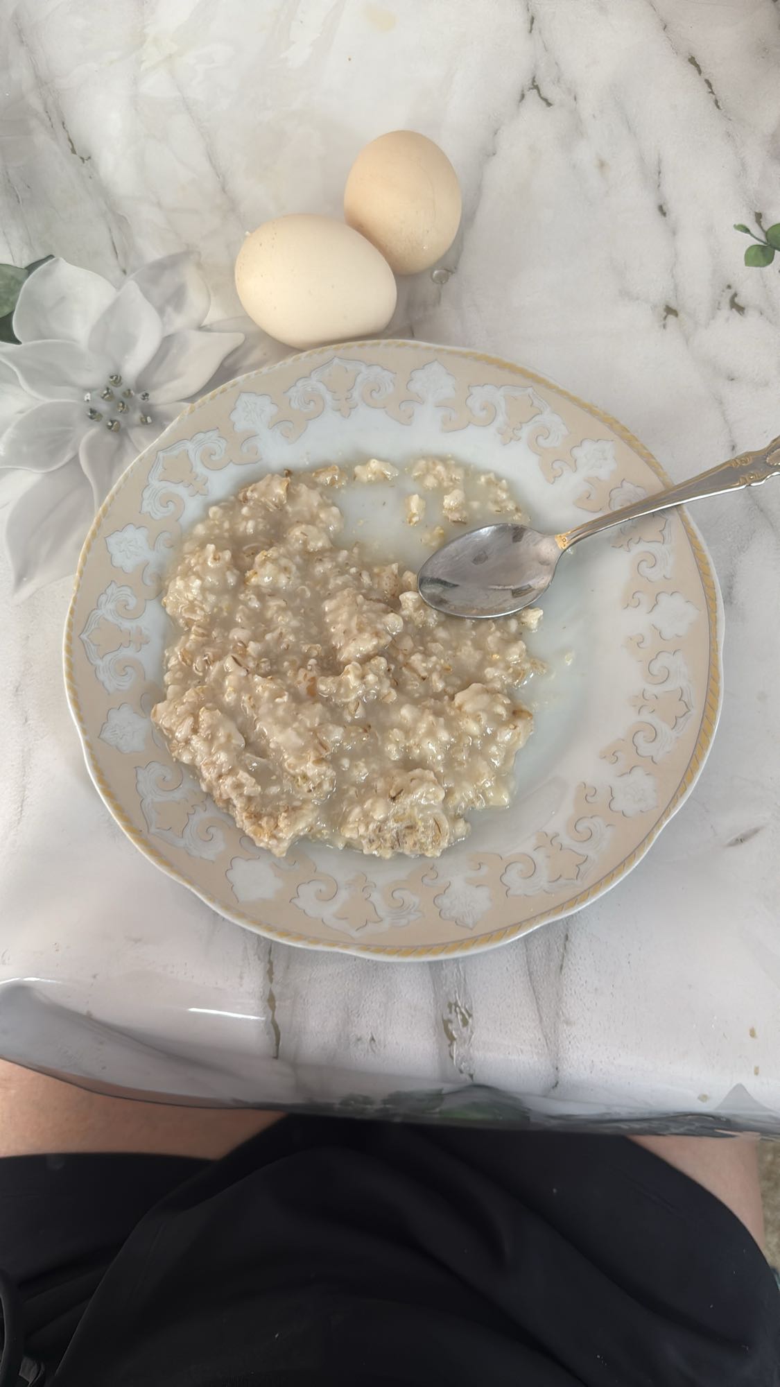 овсянка с яйцами