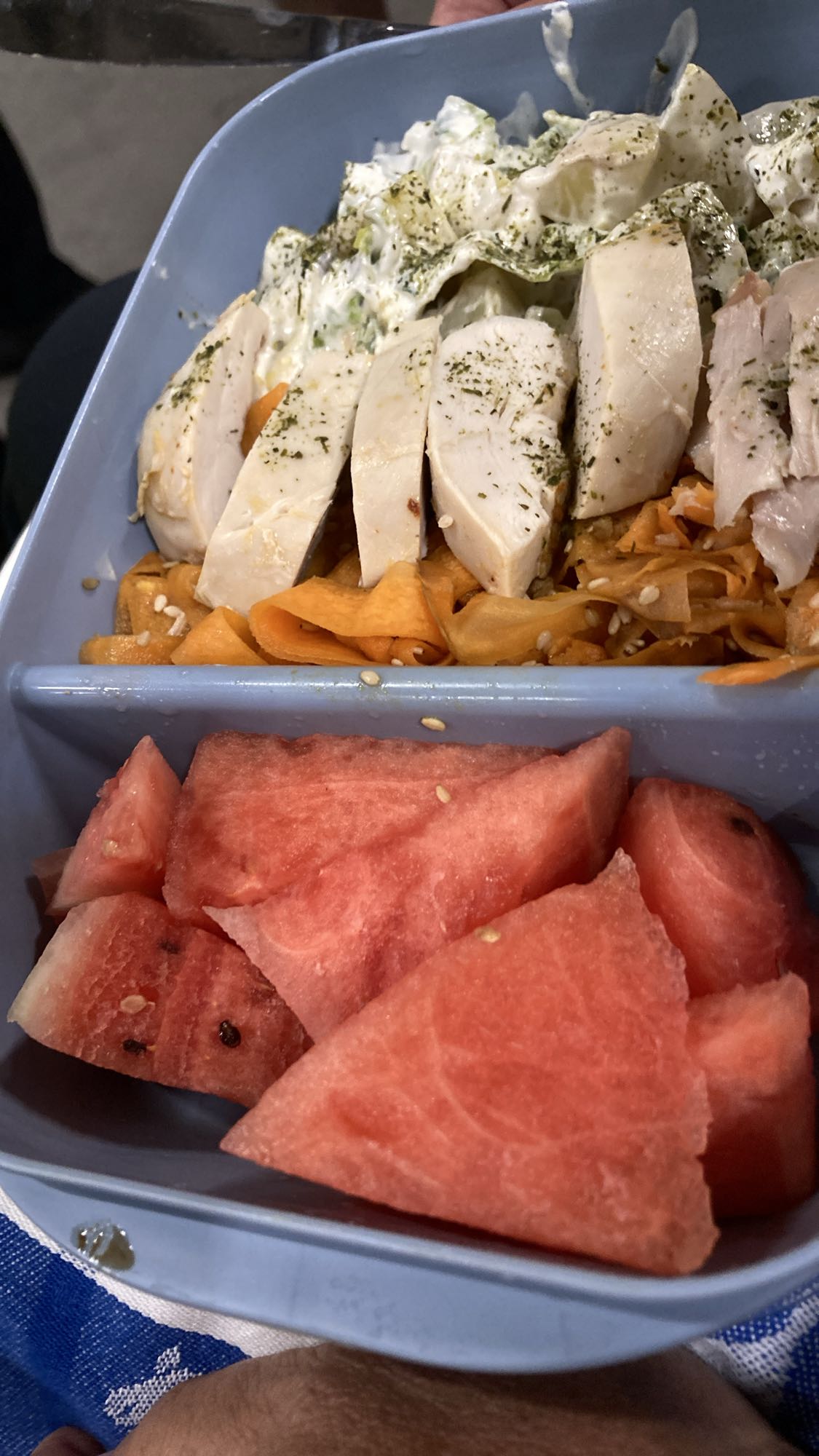 Kyckling med sallad & melon