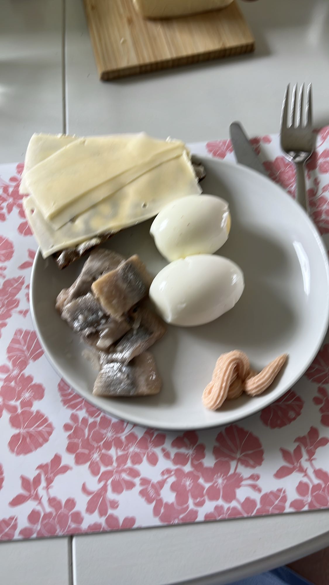 Ägg och sill tallrik