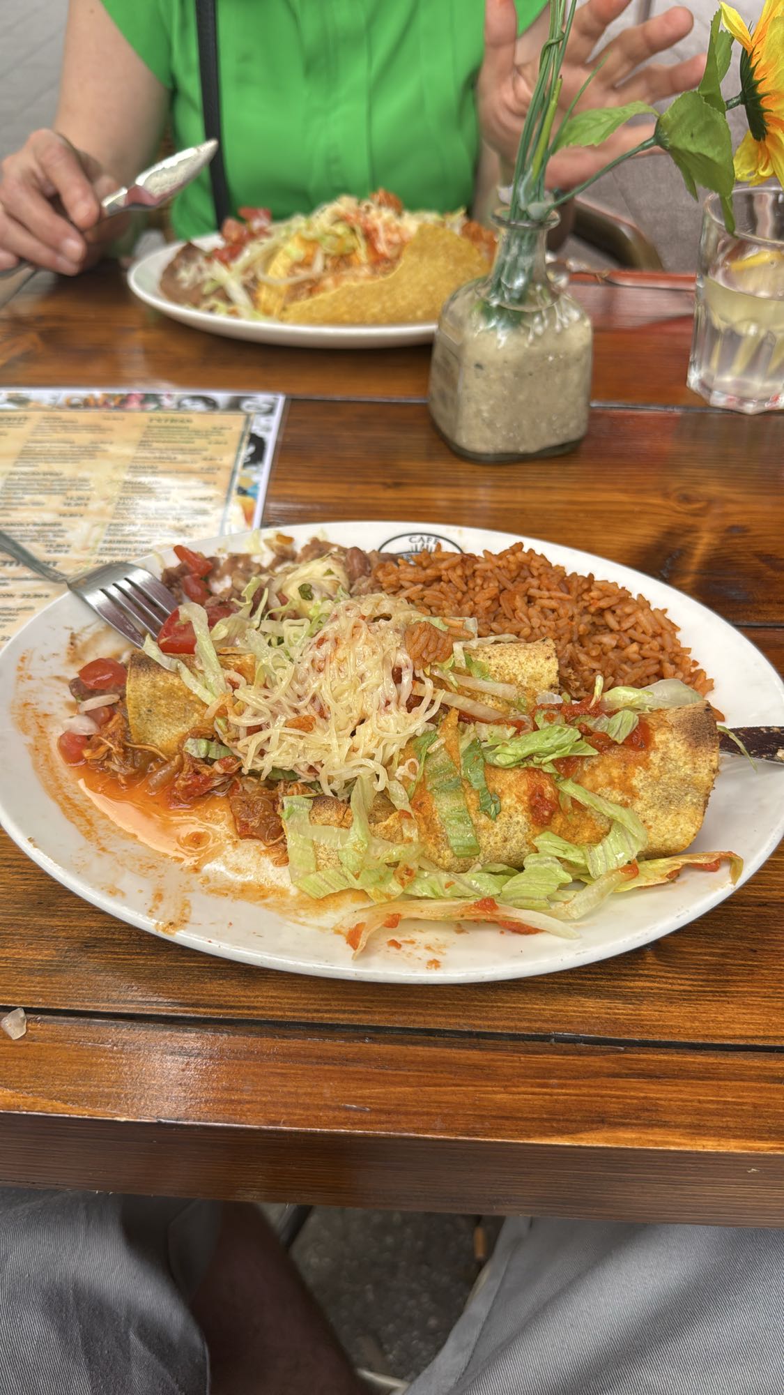 Burrito z ryżem i fasolą