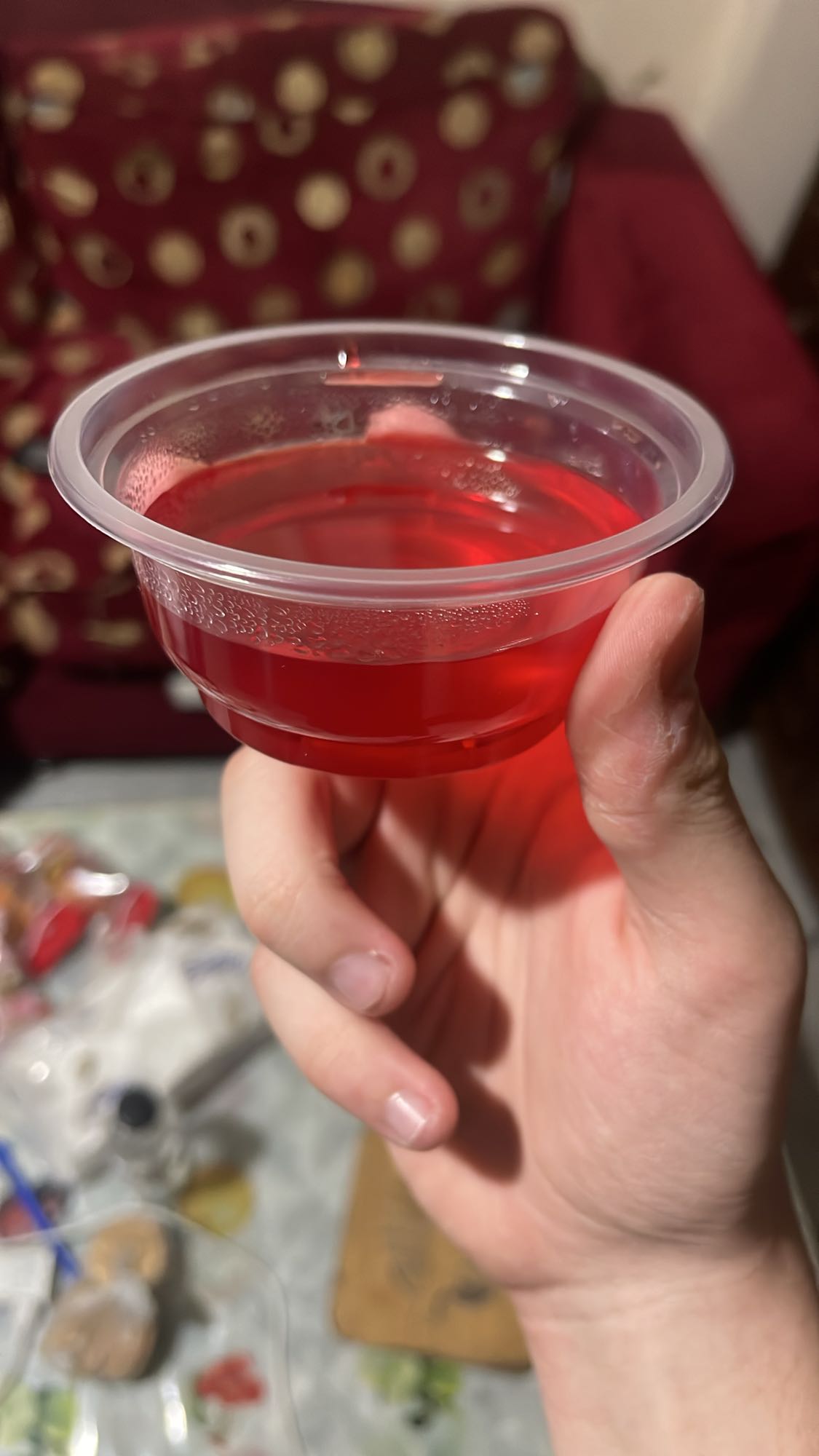 Red Gelatin Cup