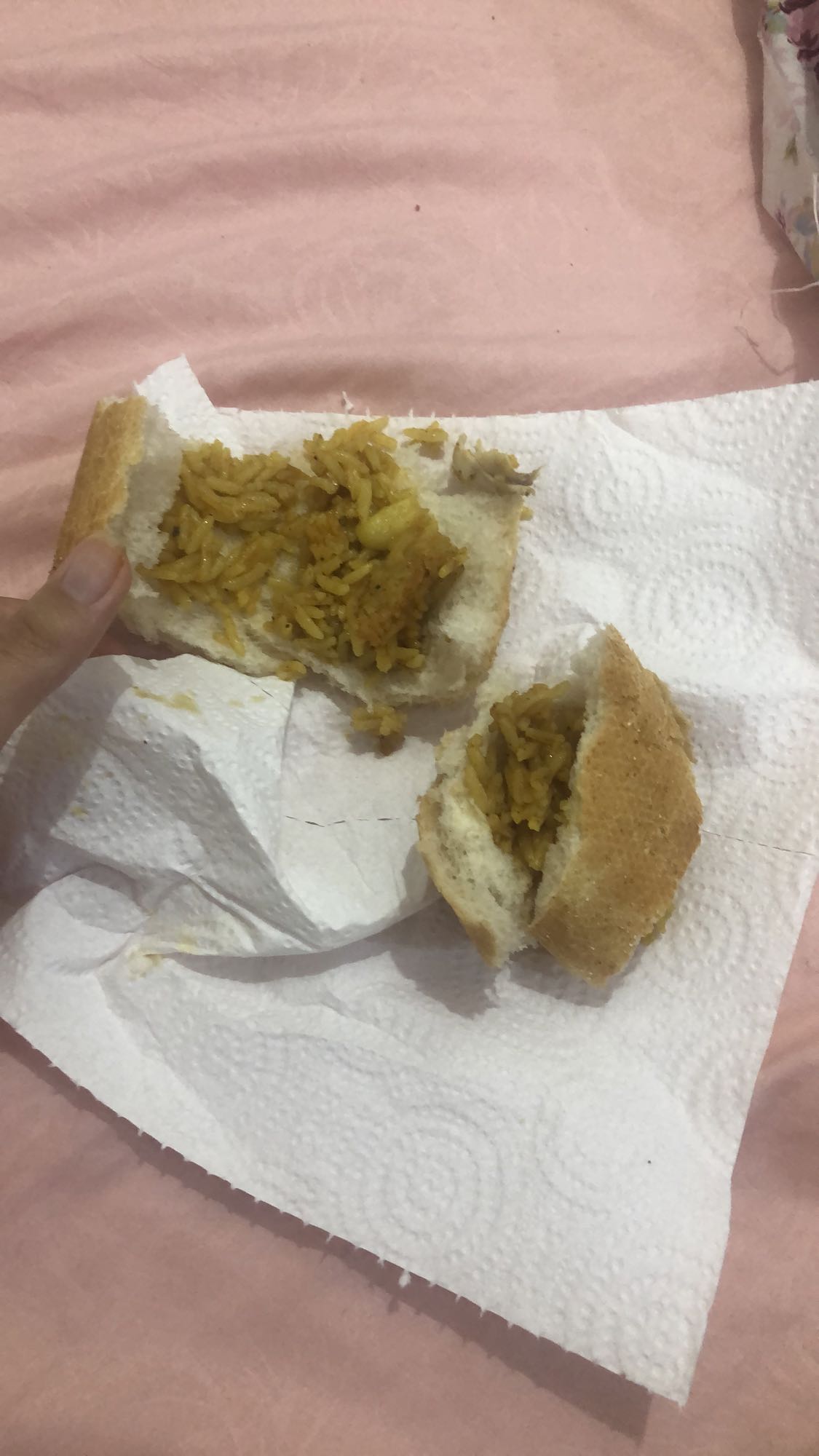 Sandwich riz et pain