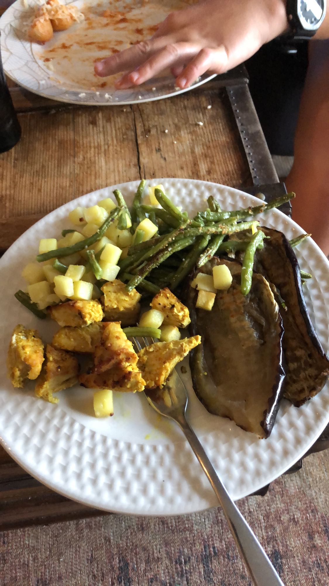 Assiette légumes et poulet