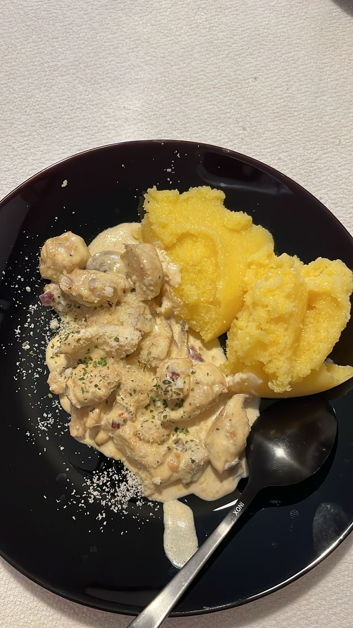 Creamy Chicken with Polenta