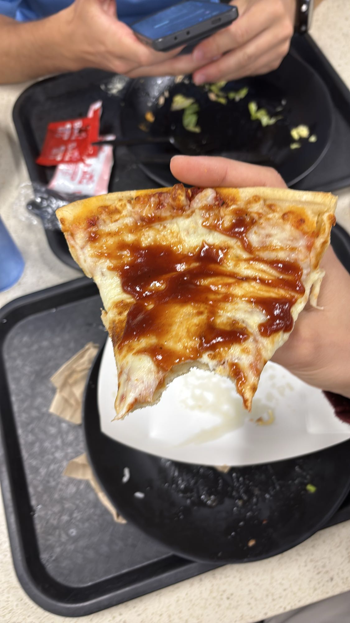 BBQ Cheese Pizza Slice