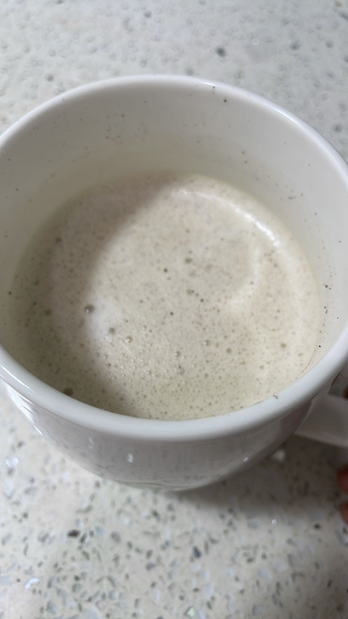 Frothy milk drink