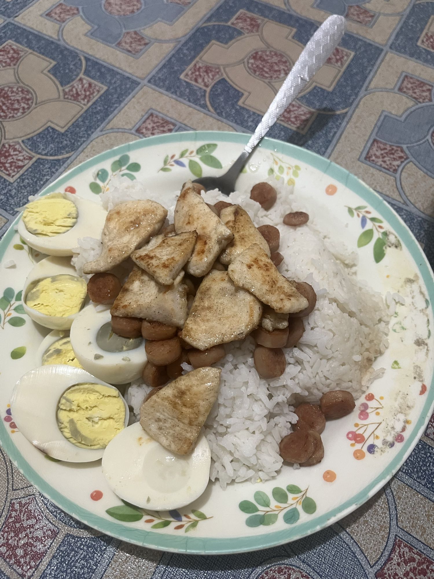 Chicken Rice with Eggs