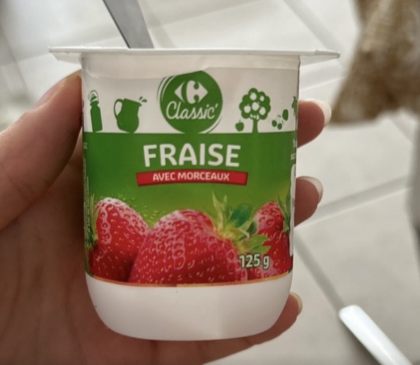 Yaourt fraise morceaux
