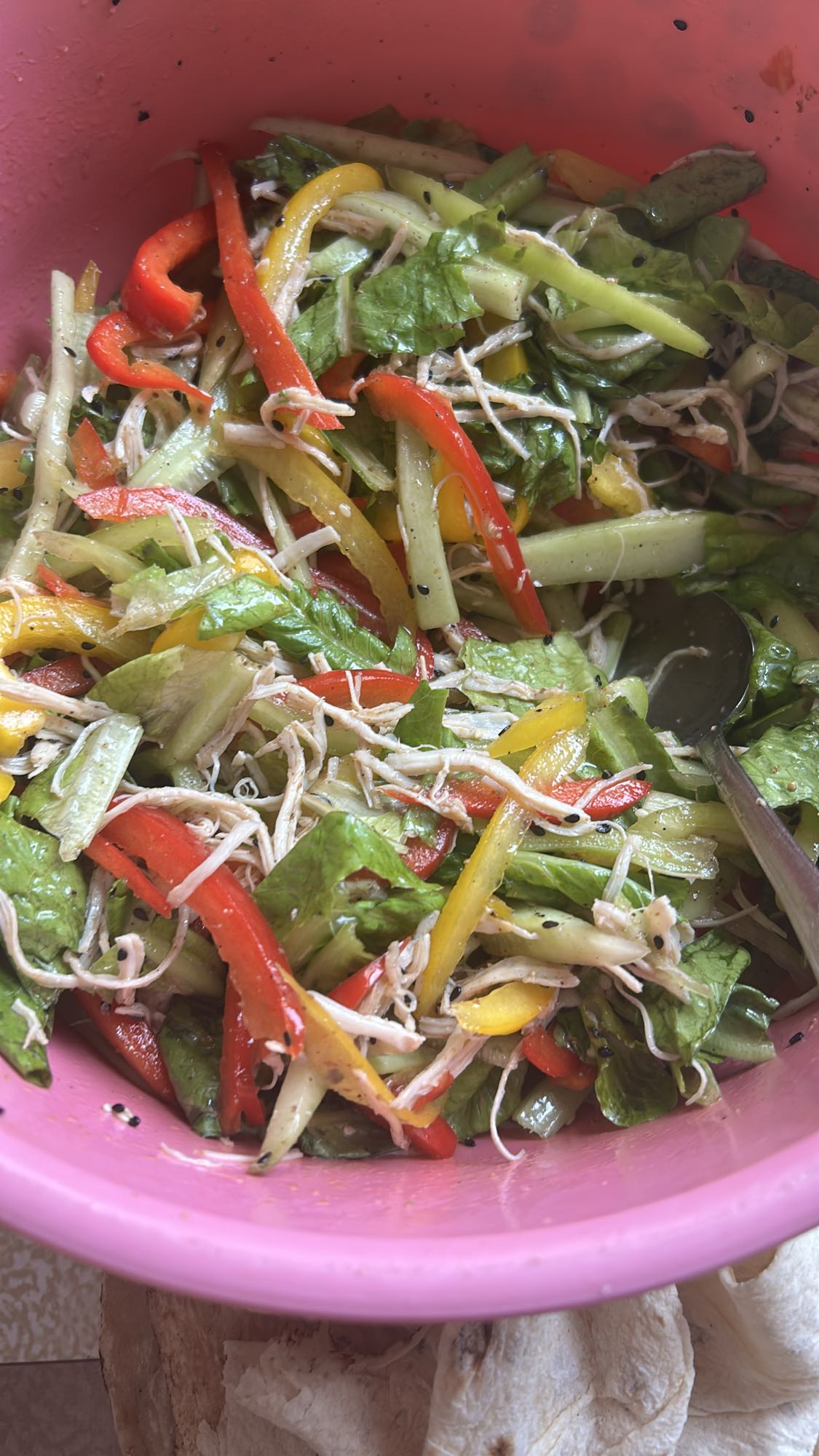 Куриный овощной салат