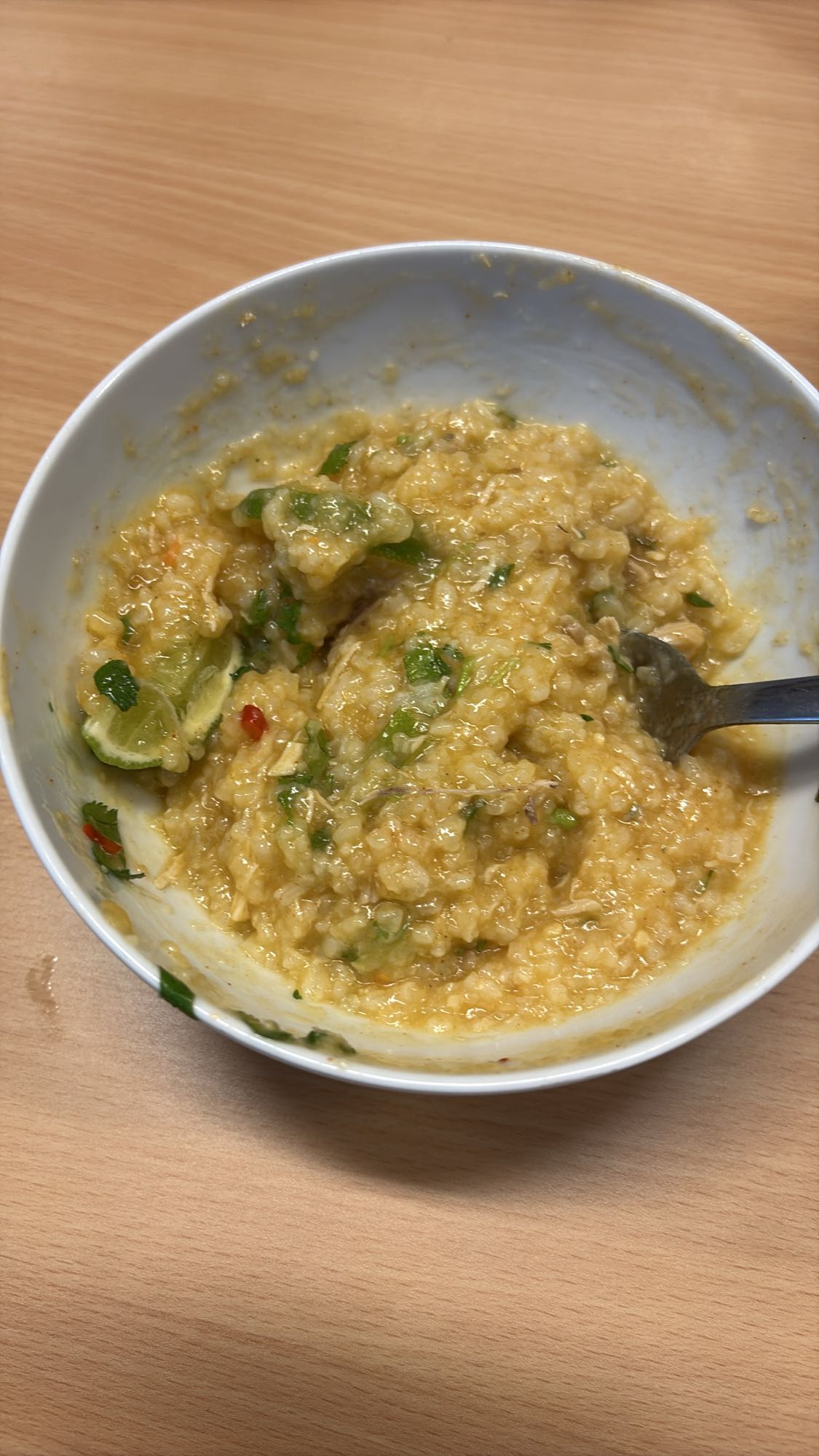 Chicken rice porridge