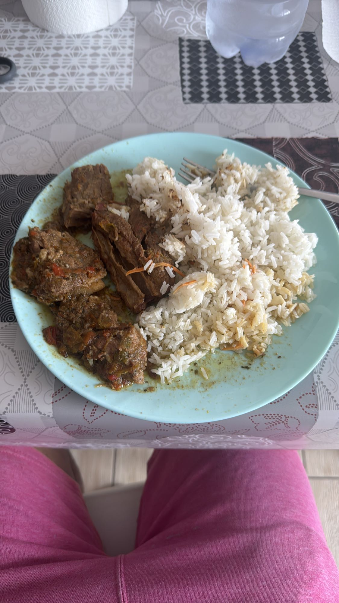 Riz et viande épicée