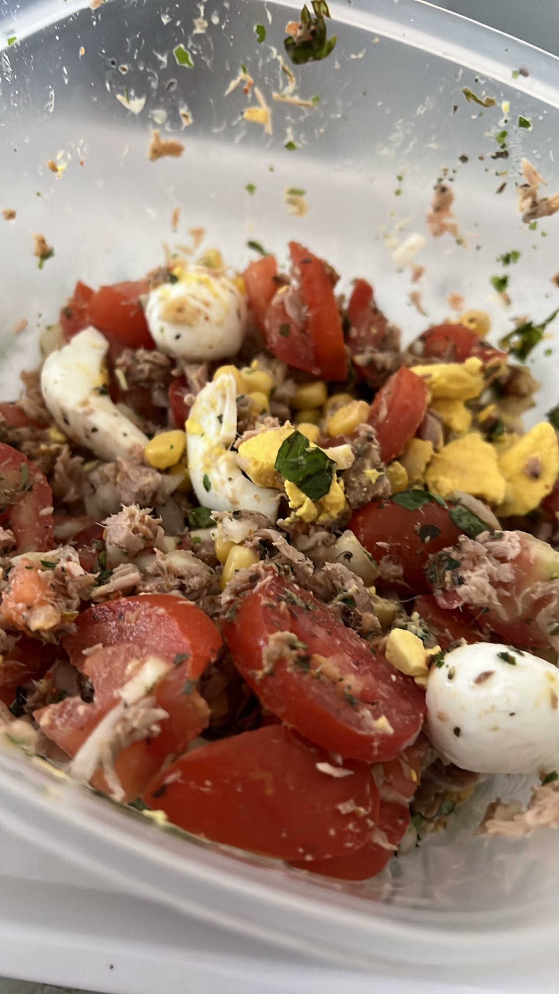 Salade thon œuf tomate