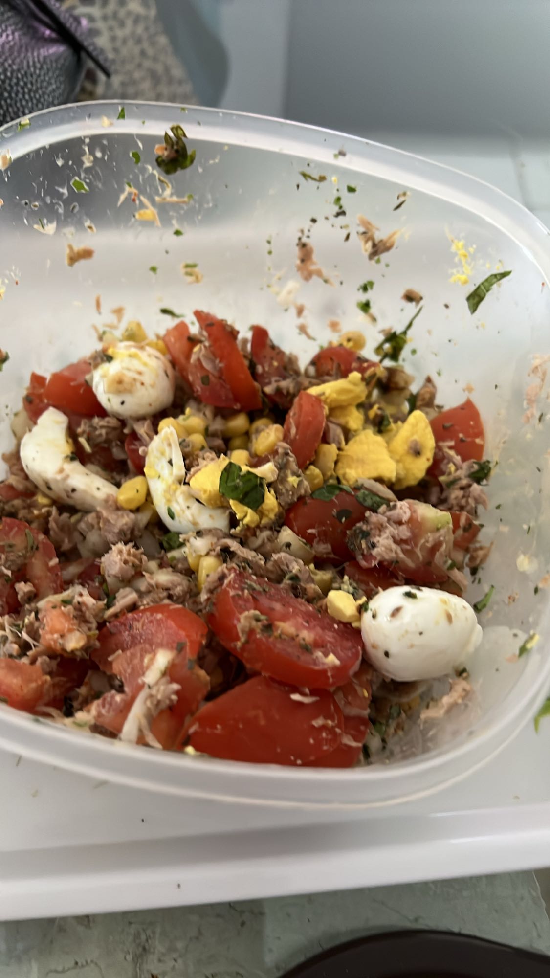 Salade thon œuf tomate