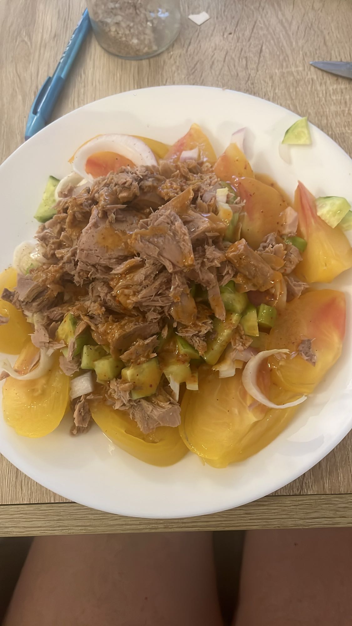 Salade au thon frais