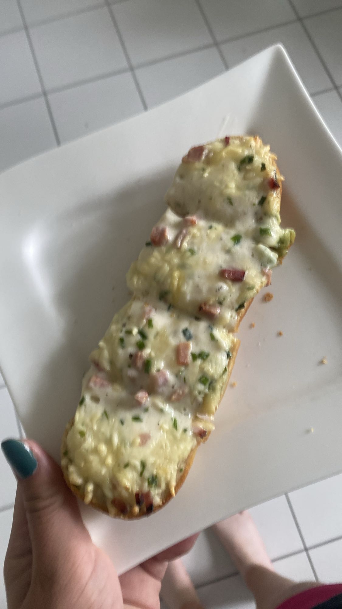 Käse-Schinken-Baguette