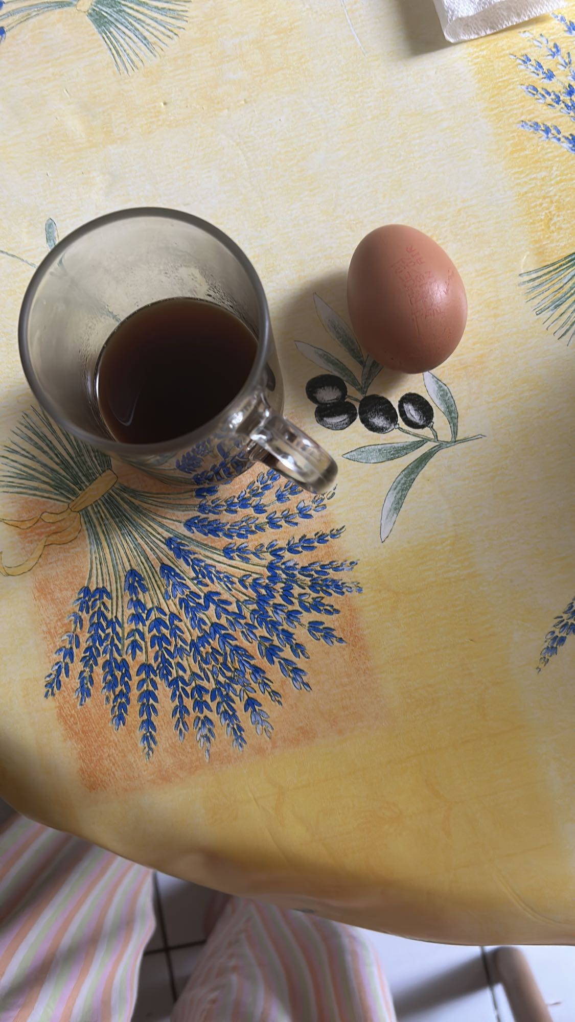 Petit-déjeuner œuf café