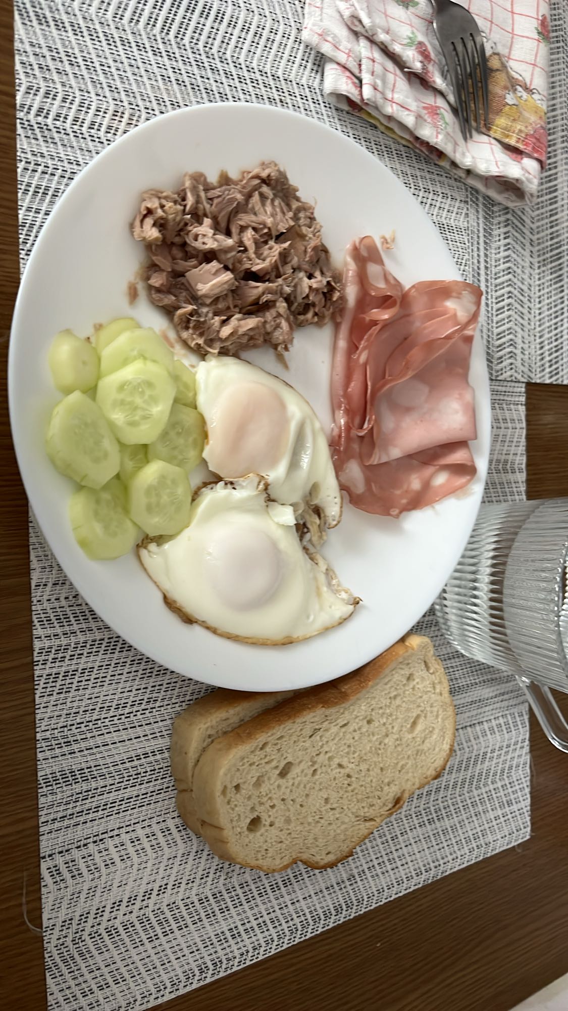 Eggs, Tuna & Ham Plate
