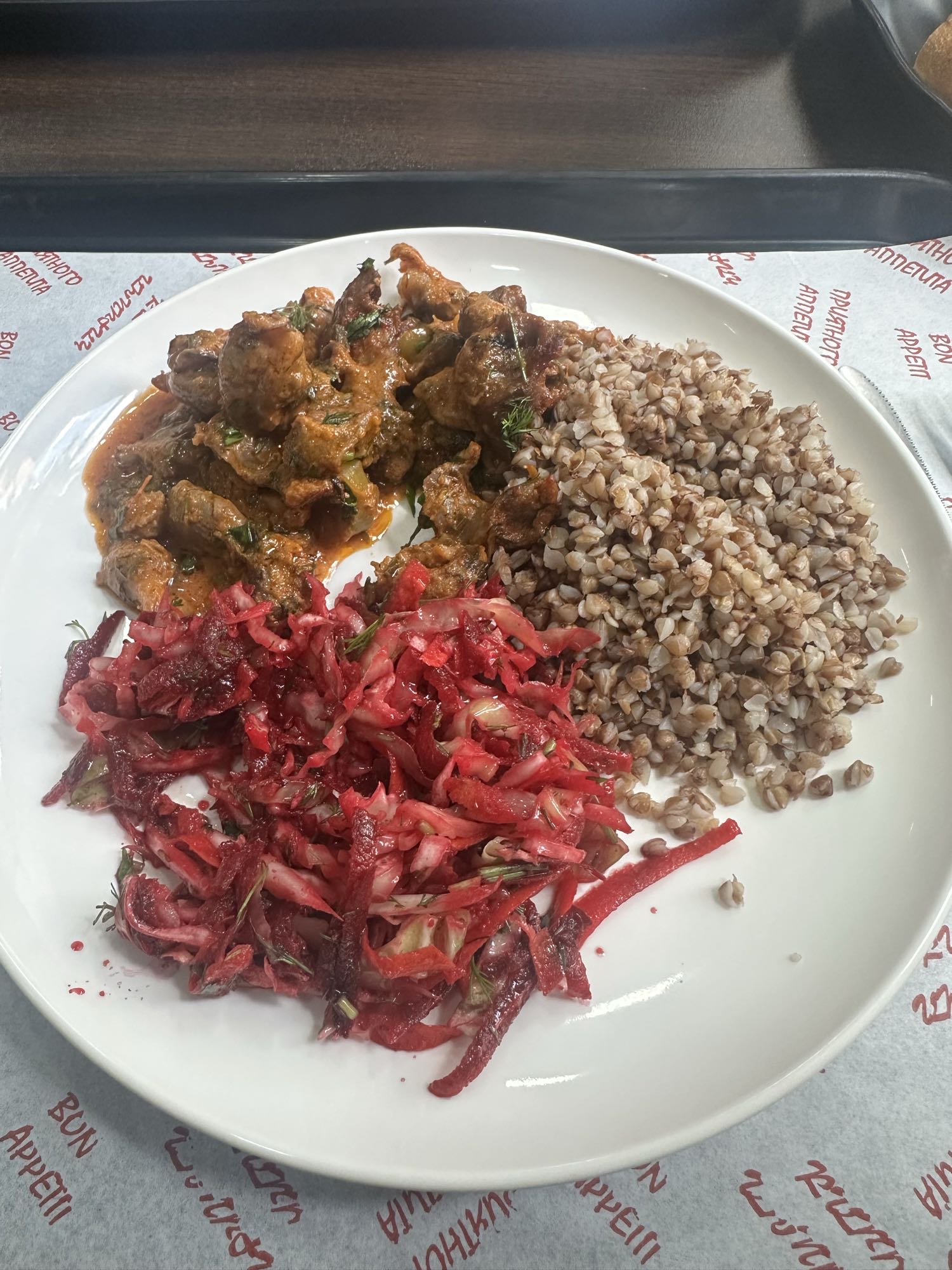 Beef stew with buckwheat