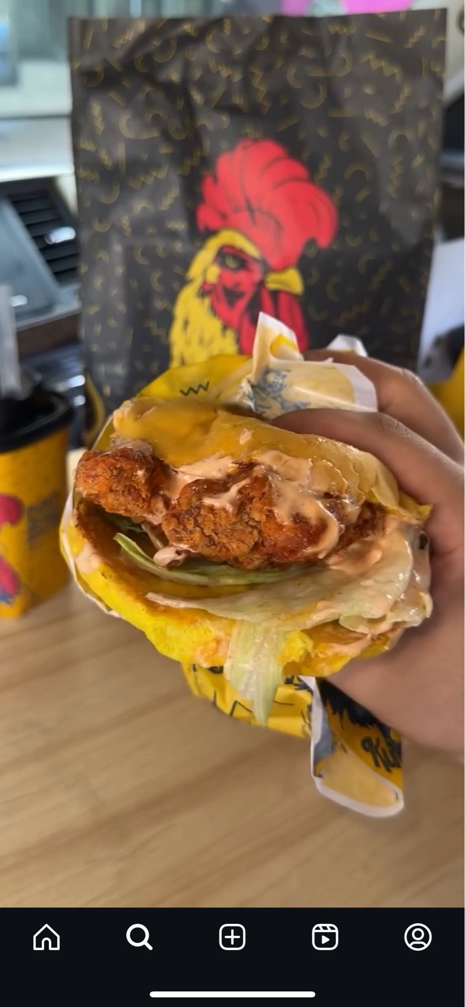 برجر دجاج مقلي