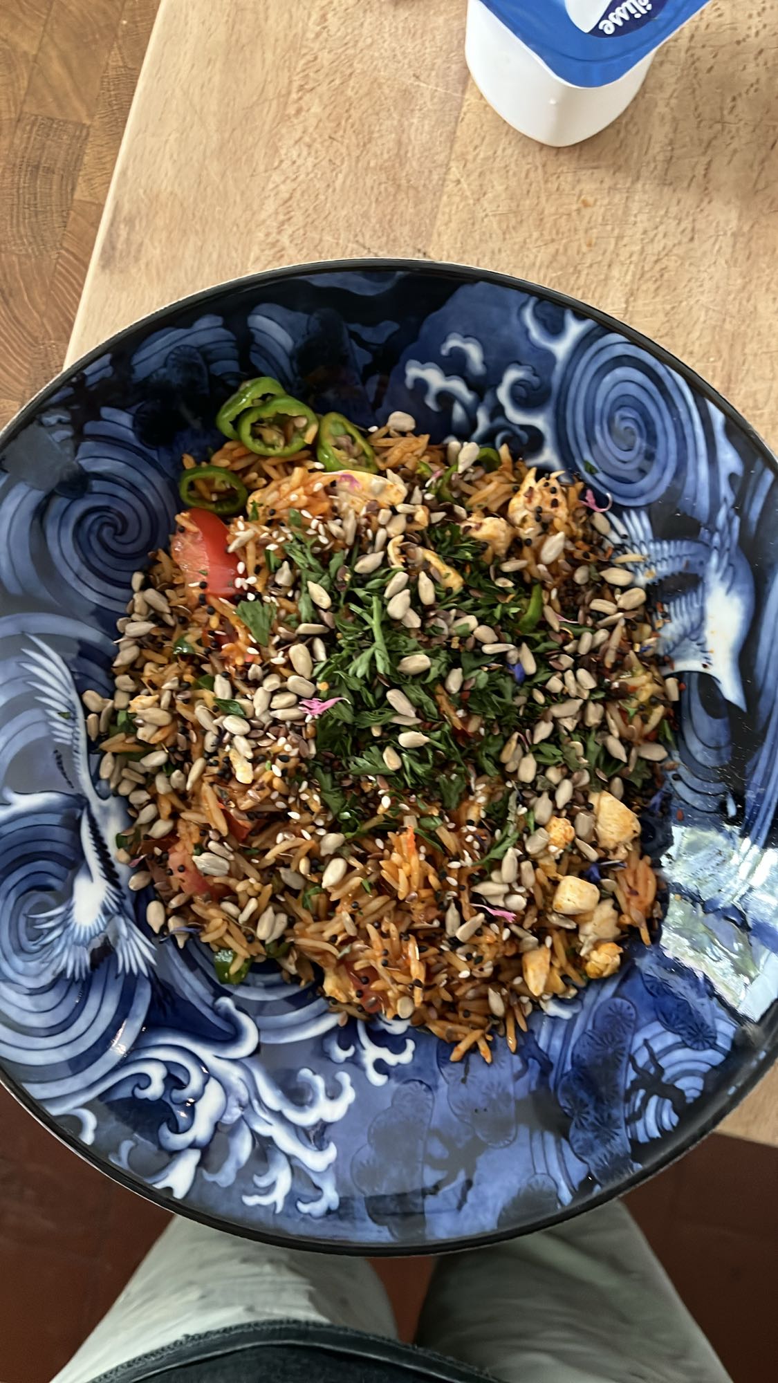 Riz aux légumes et graines