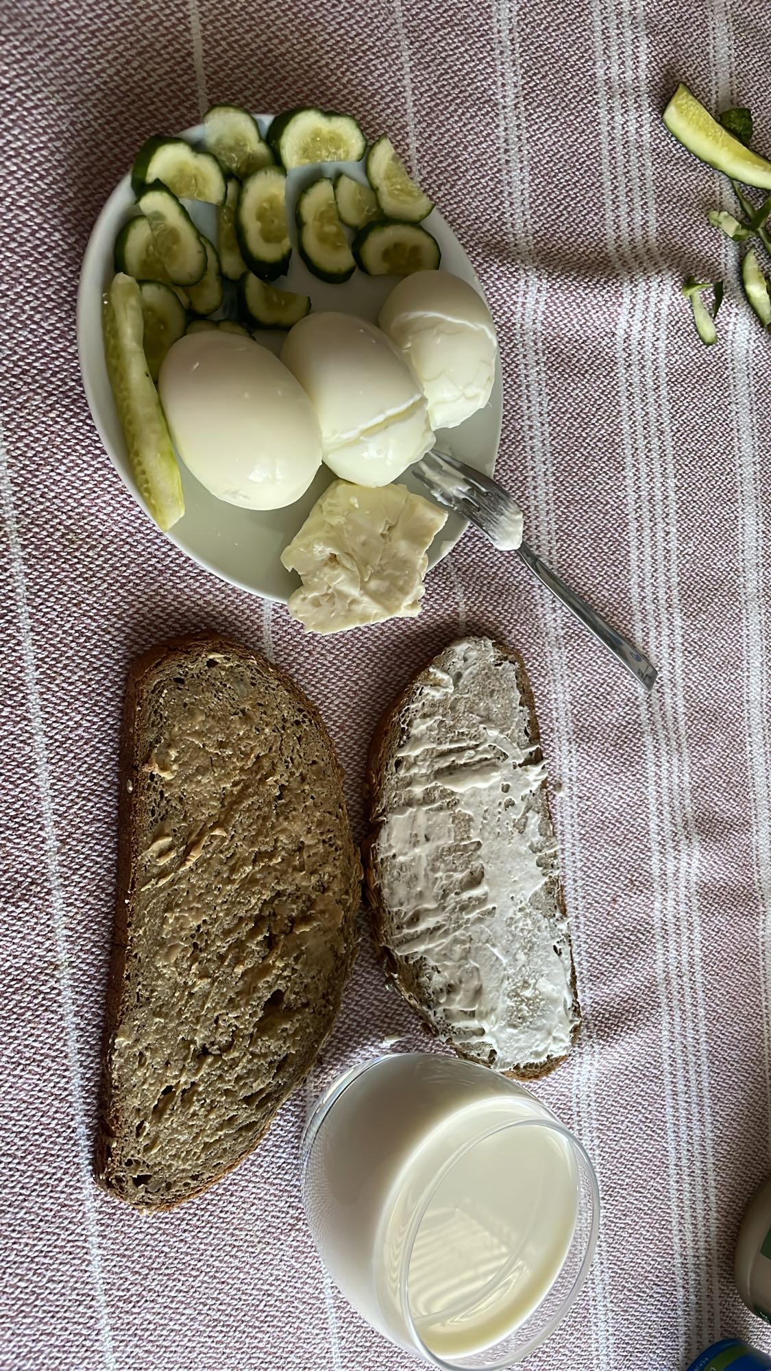 Eggs, Bread, Cheese, Milk