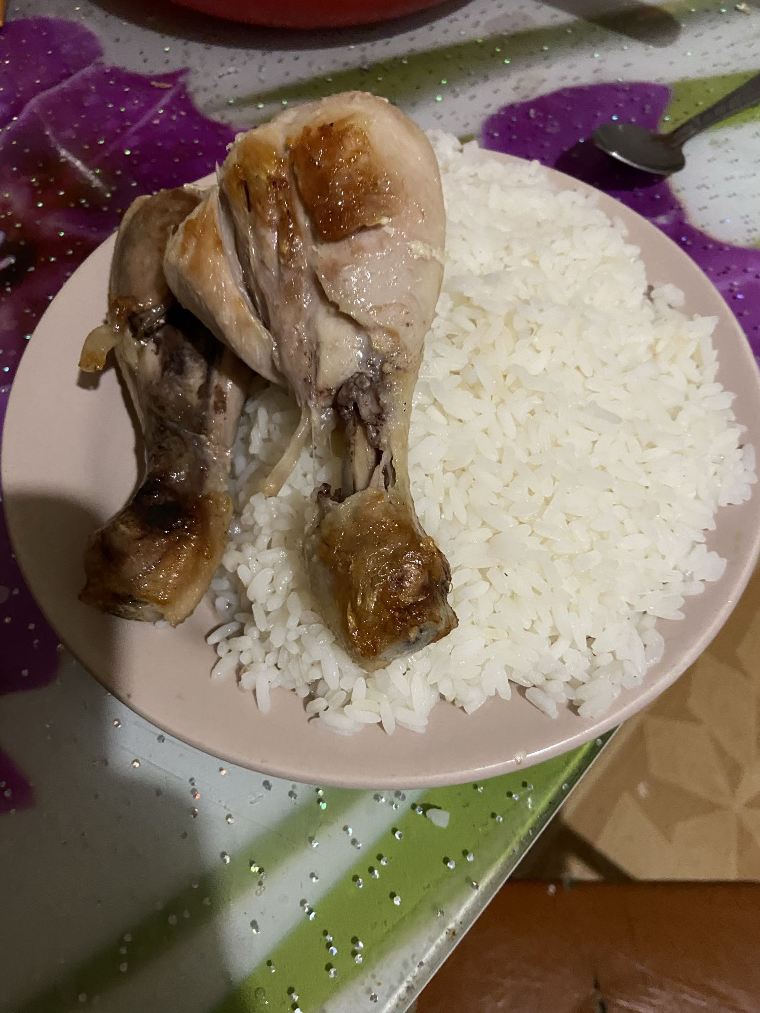 Куриные голени с рисом