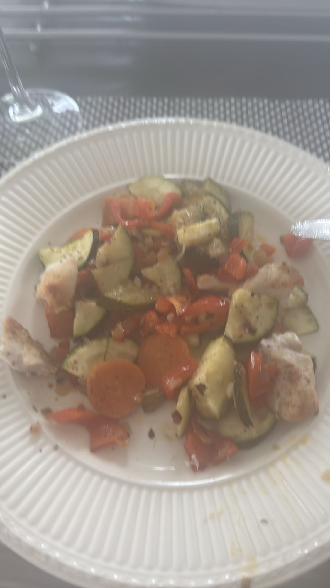 kip met gegrilde groenten