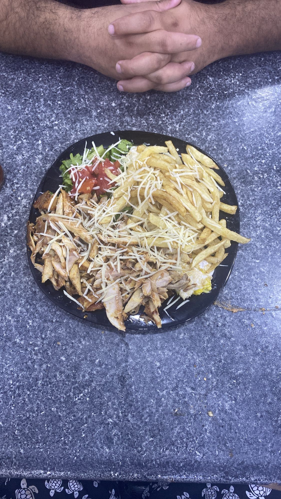 assiette poulet frites